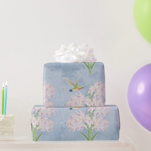 Pastel Pink Orchids Floral Geschenkpapier (Partygeschenke)