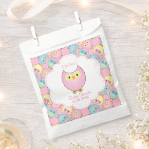 Pastel Pink Owl Girl Dusche Thema Gefallen Beutel Geschenktütchen