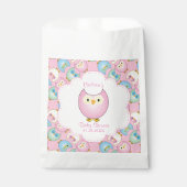 Pastel Pink Owl Girl Dusche Thema Gefallen Beutel Geschenktütchen (Vorderseite)