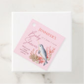 Pastel Pink Ozean Narwhal Muscheln Kinderdusche Geschenkanhänger (Beispiel)