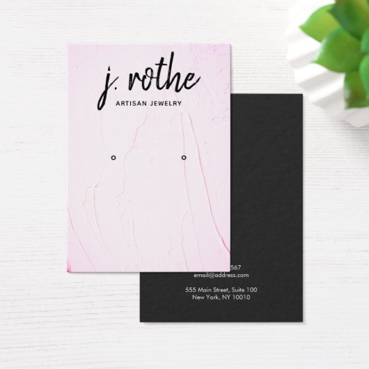 Pastel Pink Paint Earring Juwelier Display (Schreibtisch)