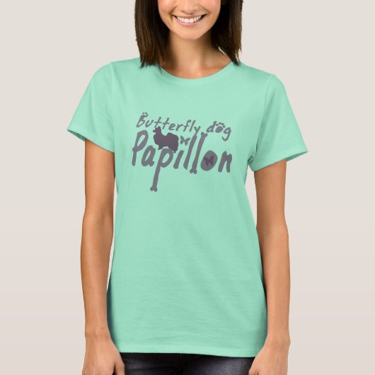 Pastel Pink Papillon TeeShirt T-Shirt (Vorderseite)