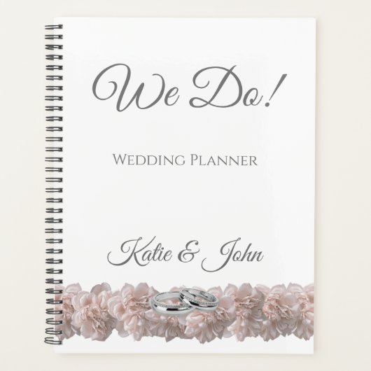 Pastel Pink Peony Dreams - Hochzeitsplaner Planer (Vorderseite)