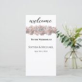 Pastel Pink Peony-Wedding Rings-Wedding Programm- (Stehend Vorderseite)