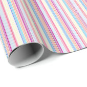 Pastel Pink Pinstriped Stripes Geschenkpapier (Rolleneckpunkt)