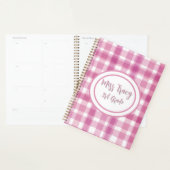 Pastel Pink Plaid Custom Planer (Anzeige)