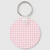 Pastel Pink Plaid – Soft Aesthetic Seamless Schlüsselanhänger (Rückseite)