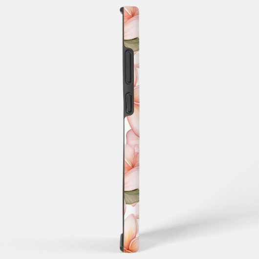 Pastel Pink Plumeria Frangipani Floral Samsung Galaxy Hülle (Rechte Seite)