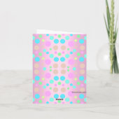 PASTEL PINK POLKA DOT CIRCUS DANK IHRER KARTE (Rückseite)