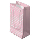 Pastel  Pink  Polka  dots  Gift Bag Kleine Geschenktüte (Vorderseite Schrägansicht)