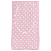 Pastel  Pink  Polka  dots  Gift Bag Kleine Geschenktüte (Vorderseite)