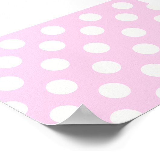Pastel Pink Polka Dots Poster (Ecke)