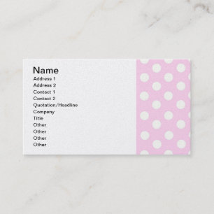 Pastel Pink Polka Dots Visitenkarte