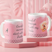 Pastel Pink Poodle Mug – Personalized Name & Photo Kaffeetasse