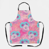 PASTEL PINK PUMPKINS & AQUA MUMS BLUME SCHÜRZE (Vorderseite)