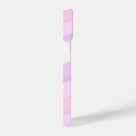 Pastel Pink Purple Striped Cute Girly Design iPhone Hülle (Rechte Seite)