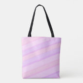 Pastel Pink Purple Striped Cute Girly Design Tasche (Rückseite)