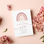 Pastel Pink Rainbow Boho Erster Geburtstag für Mäd Einladung<br><div class="desc">Pastel Pink Rainbow Boho Erster Geburtstag für Mädchen Einladung</div>