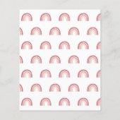 Pastel Pink Rainbow Clouds Girl Baby Showroom Invi (Rückseite)