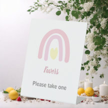 Pastel Pink Rainbow Girl Baby Showbook