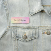 Pastel Pink Rainbow Individuelle Name Magnetisch Namensschild (Beispiel)