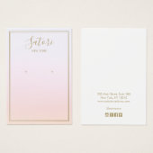 Pastel Pink Rainbow Ombre Script Earring Display (Vorne & Hinten)