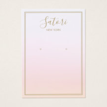 Pastel Pink Rainbow Ombre Script Earring Display