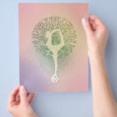Pastel Pink Rainbow Yoga Tree Flyer (Hand)