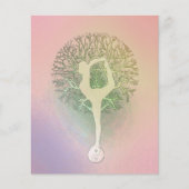 Pastel Pink Rainbow Yoga Tree Flyer (Vorne)