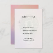 Pastel Pink Rainbow Yoga Tree RSVP Karte (Vorne/Hinten)