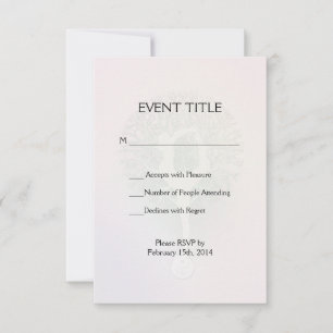 Pastel Pink Rainbow Yoga Tree RSVP Karte