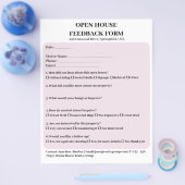 Pastel Pink Real Anwesen Open House Feedback-Formu Flyer (Einzeln)