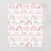 Pastel Pink Regenbogendusche Wünsche für Kinderkar (Rückseite)