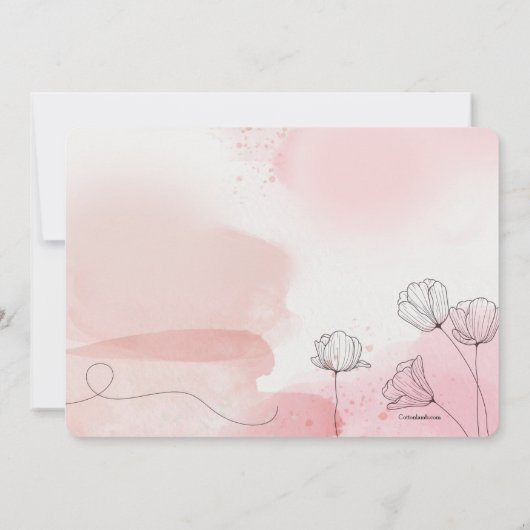 Pastel Pink Religiöse Einladung (Rückseite)