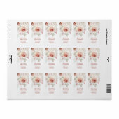 Pastel Pink Romantische Rose auf White Wedding Adressaufkleber (Vorne)