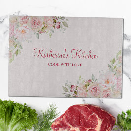 Pastel Pink Rose Blume Blumenmütter Tagesgeschenk Schneidebrett