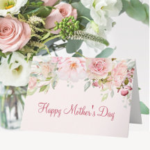 Pastel Pink Rose Blume Floral Happy Mother Day