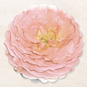 Pastel Pink Rose Untersetzer (Vorderseite)