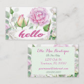 Pastel Pink Rose Visitenkarte (Vorne/Hinten)