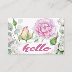 Pastel Pink Rose Visitenkarte