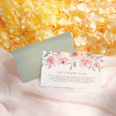 Pastel Pink Roses Grüne Aquarell Kinderdusche Begleitkarte