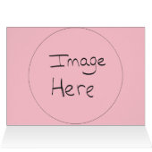 Pastel Pink Roses Monogram Wedding Danke FOTO (Innenansicht Horizontal (Oben))