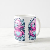Pastel Pink Rubber Duck Tasse (VorderseiteRechts)