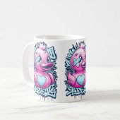 Pastel Pink Rubber Duck Tasse (Vorderseite Links)