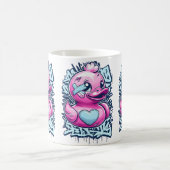 Pastel Pink Rubber Duck Tasse (Mittel)