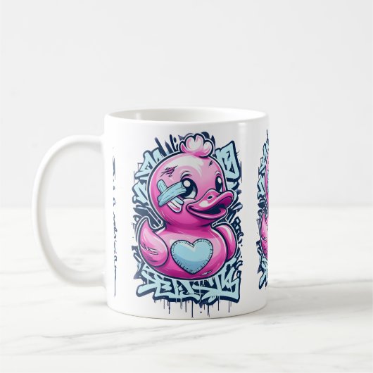 Pastel Pink Rubber Duck Tasse (Links)