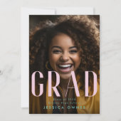 Pastel Pink Sea Green High School 2024 Foto Ankündigung (Vorderseite)