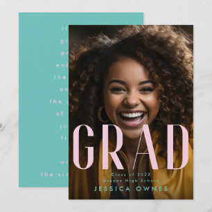 Pastel Pink Sea Green High School 2024 Foto Ankündigung