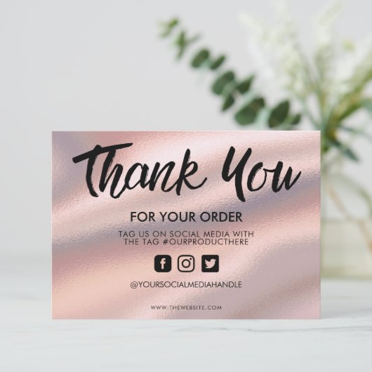 Pastel Pink Silk Danke, Media Insert (Stehend Vorderseite)