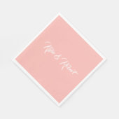 Pastel Pink Simple Wedding Serviette (Ecke)